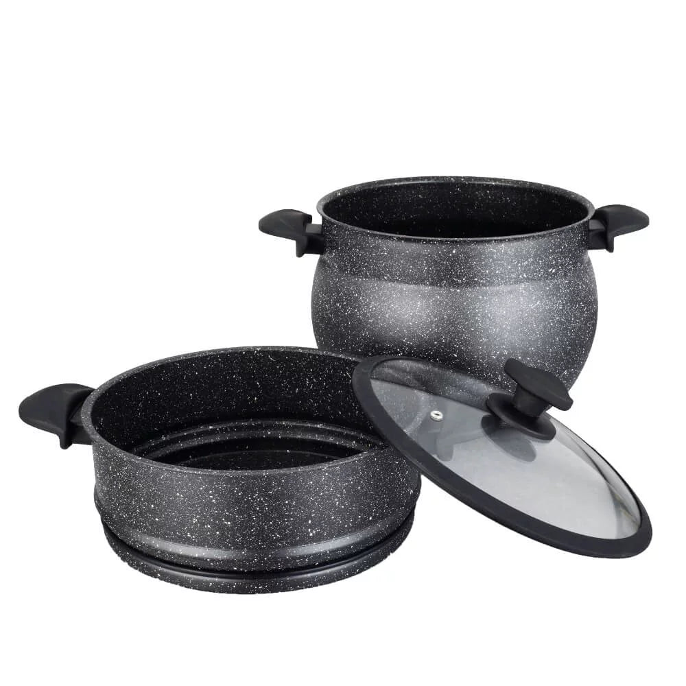 Couscoussier Granit Premium – Couscous Parfait Sans Coller (4L–10L)