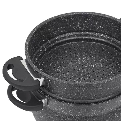 Couscoussier Granit Premium – Couscous Parfait Sans Coller (4L–10L)