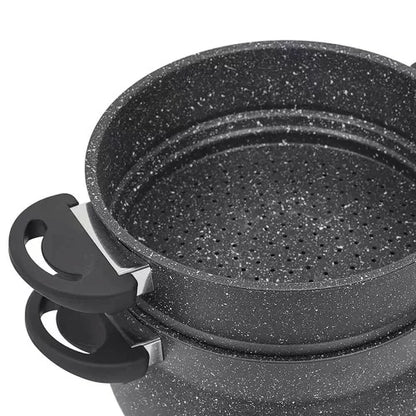 Couscoussier Granit Premium – Couscous Parfait Sans Coller (4L–10L)