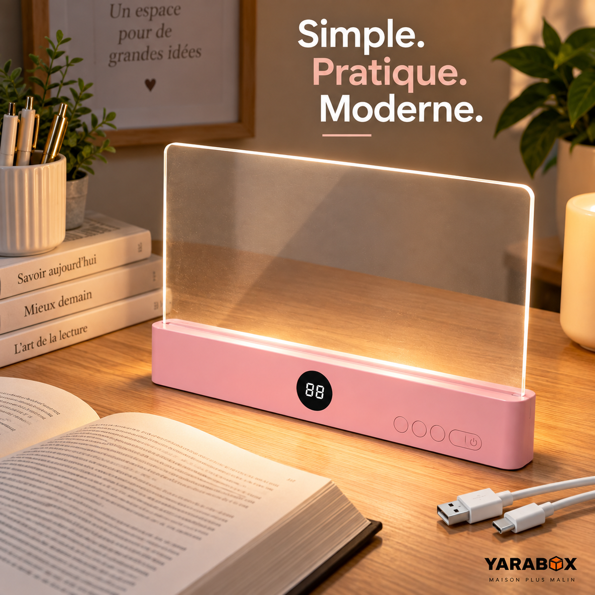 Lampe de Lecture 2-en-1 – Éclairage Confortable pour Lire & Étudier