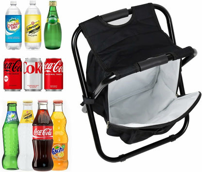 Tabouret Pliable Sac à Dos Glacière - Idéal pour les Activités de Plein Air