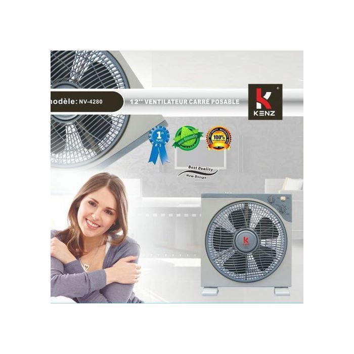 Ventilateur au Sol Silencieux à Moteur DC - Fraîcheur et Économie d'Énergie