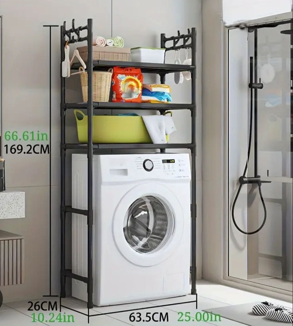 Étagère de Rangement au-dessus de la Machine à Laver – Organisation Gain de Place pour Buanderie et Salle de Bain