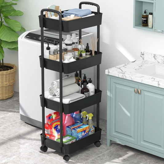 Chariot de rangement intelligent – Organisation et élégance dans chaque coin de votre maison !