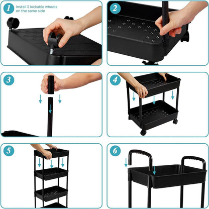 Chariot de rangement intelligent – Organisation et élégance dans chaque coin de votre maison !