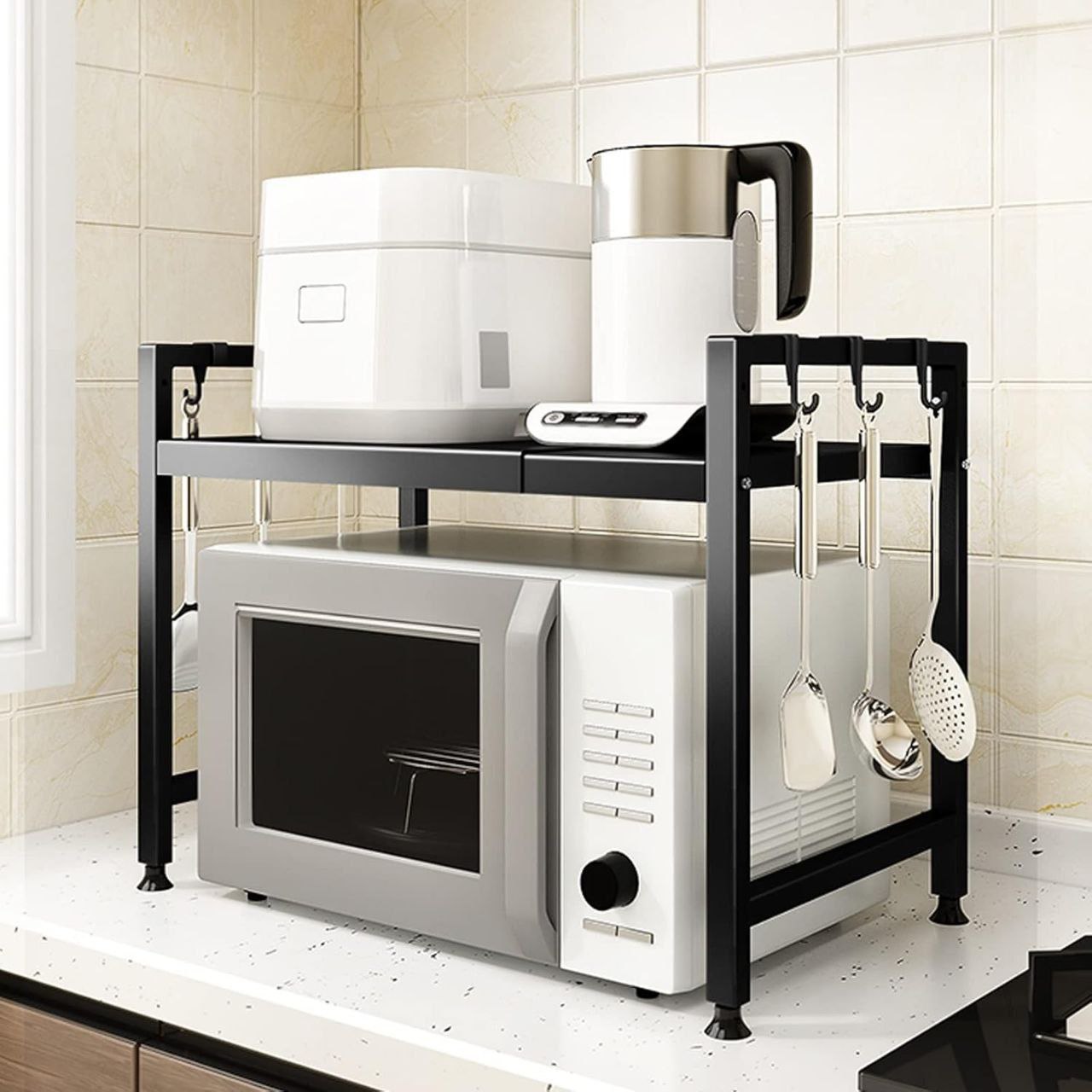 Étagère de Rangement pour Micro-Ondes – Support Pratique et Durable pour la Cuisine