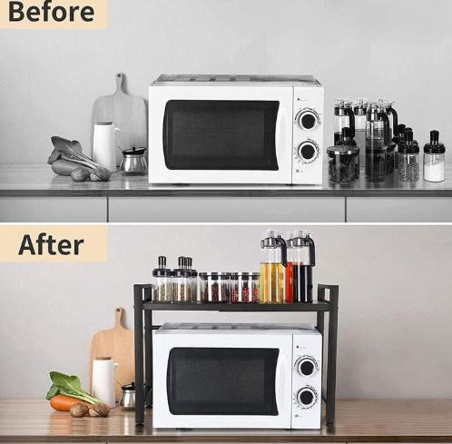 Étagère de Rangement pour Micro-Ondes – Support Pratique et Durable pour la Cuisine
