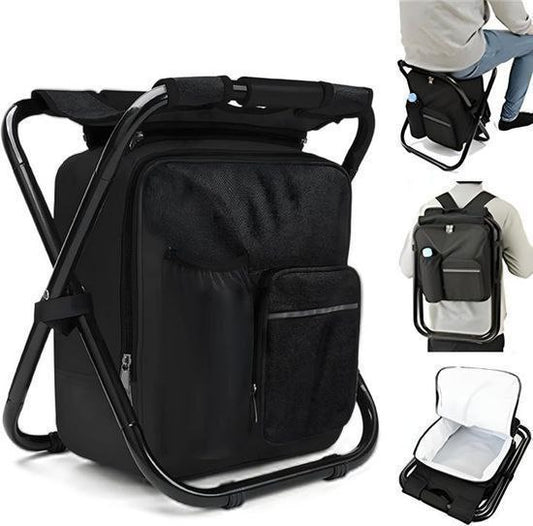 Tabouret Pliable Sac à Dos Glacière - Idéal pour les Activités de Plein Air