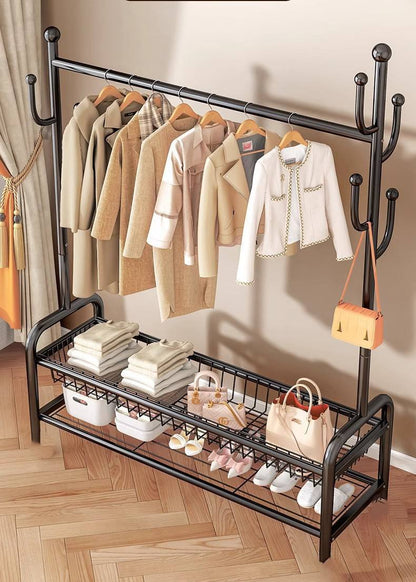Porte-vêtements sur roulettes – Design moderne et rangement malin
