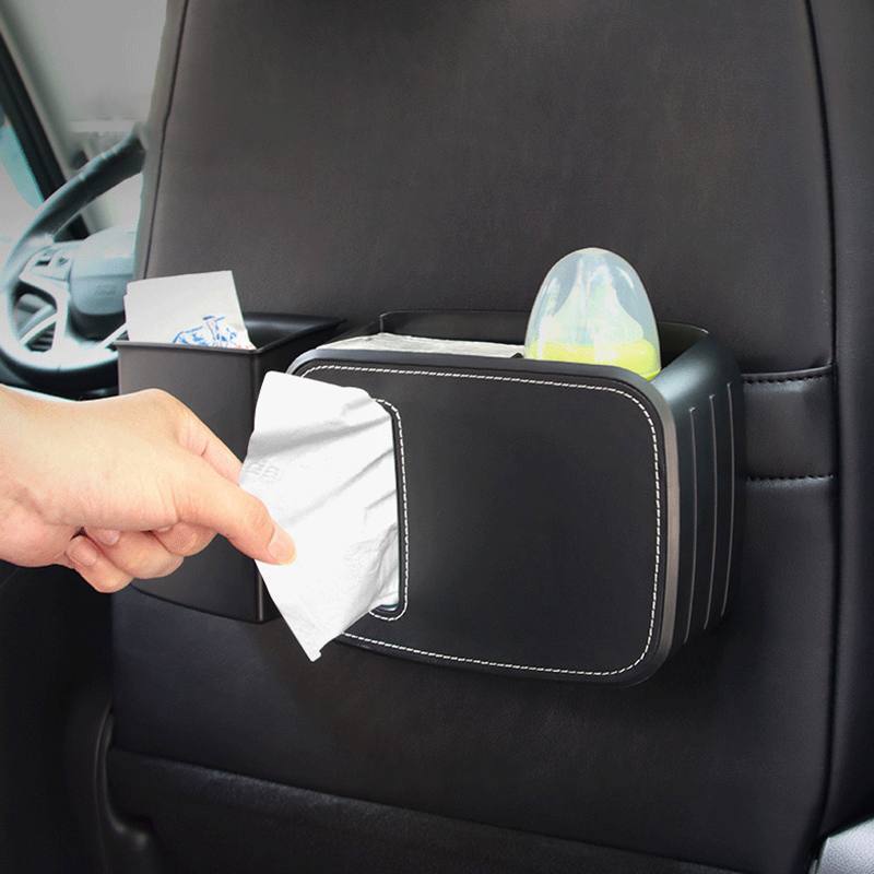 Organiseur de voiture 3-en-1 – Poubelle, rangement et porte-parapluie élégant !