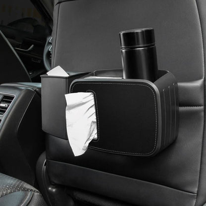 Organiseur de voiture 3-en-1 – Poubelle, rangement et porte-parapluie élégant !