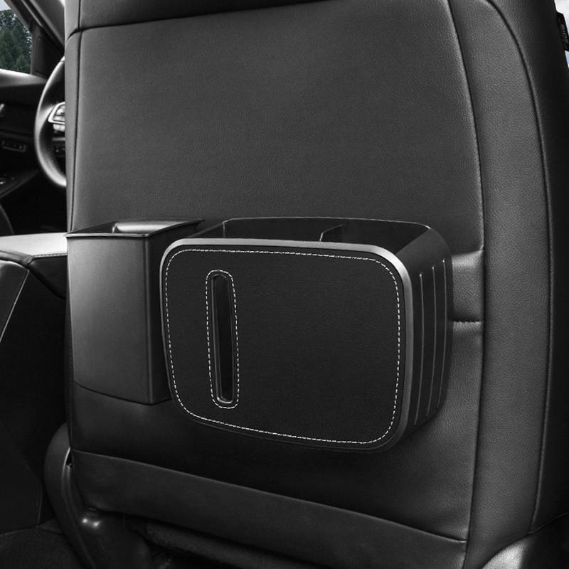 Organiseur de voiture 3-en-1 – Poubelle, rangement et porte-parapluie élégant !