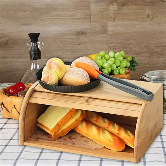 Boîte à pain en bois avec couvercle coulissant – Design élégant et pratique