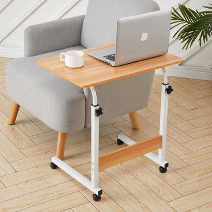 Table d’ordinateur mobile et réglable – Bureau multifonction sur roulettes pour lit, canapé ou bureau