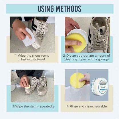 Crème Nettoyante pour Chaussures Blanches – Restaurez l’Éclat de Vos Sneakers