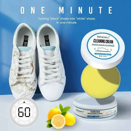 Crème Nettoyante pour Chaussures Blanches – Restaurez l’Éclat de Vos Sneakers