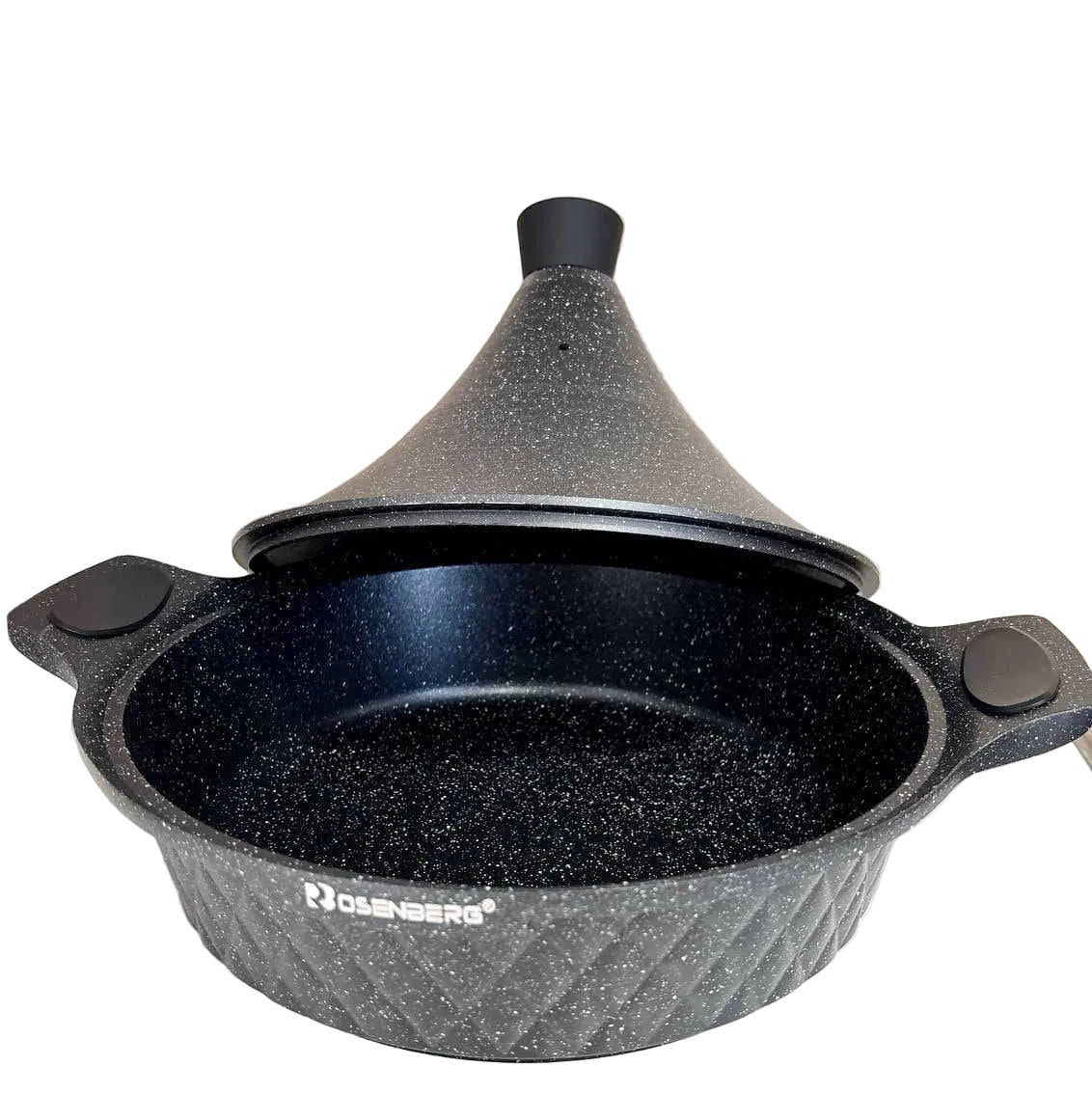 Tajine en granit de 28 cm, idéal pour une cuisson saine, homogène et pleine de saveurs pour tous vos plats marocains et mijotés européens.