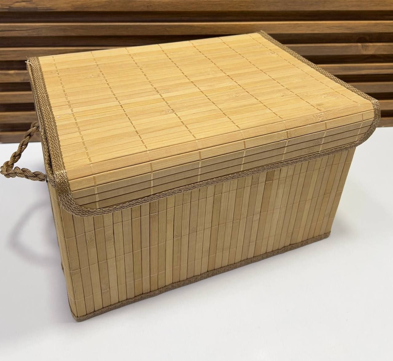 Lot de 3 Boîtes de Rangement en Bambou avec Couvercles – Organisation & Déco Naturelle