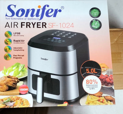 Friteuse à air Sonifer 6L – Modèle SF-1018 – Écran tactile LED – 1500W