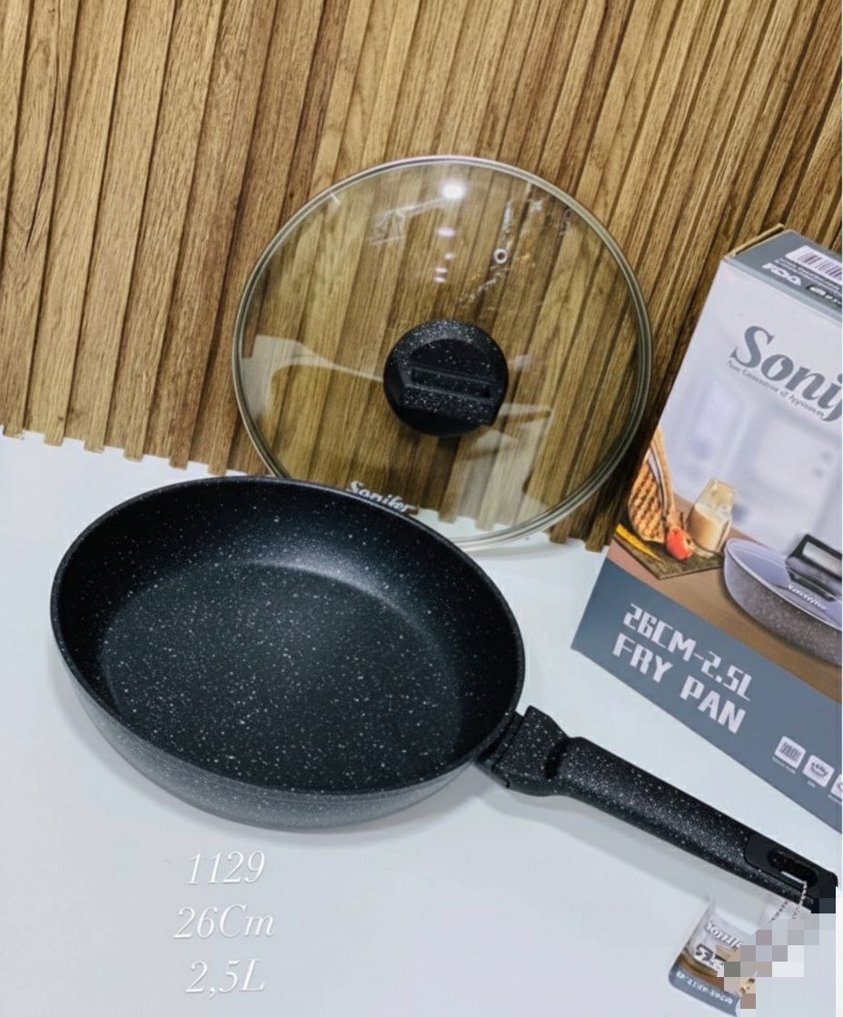 Poêle Sonifer Granite Antiadhésive avec Couvercle