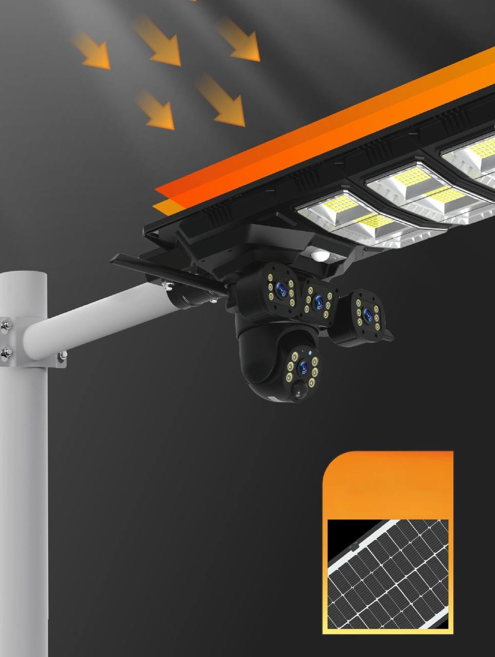 Caméra de Surveillance Solaire 4G 360° avec Éclairage LED Puissant – Sécurité Intelligente Jour &amp; Nuit