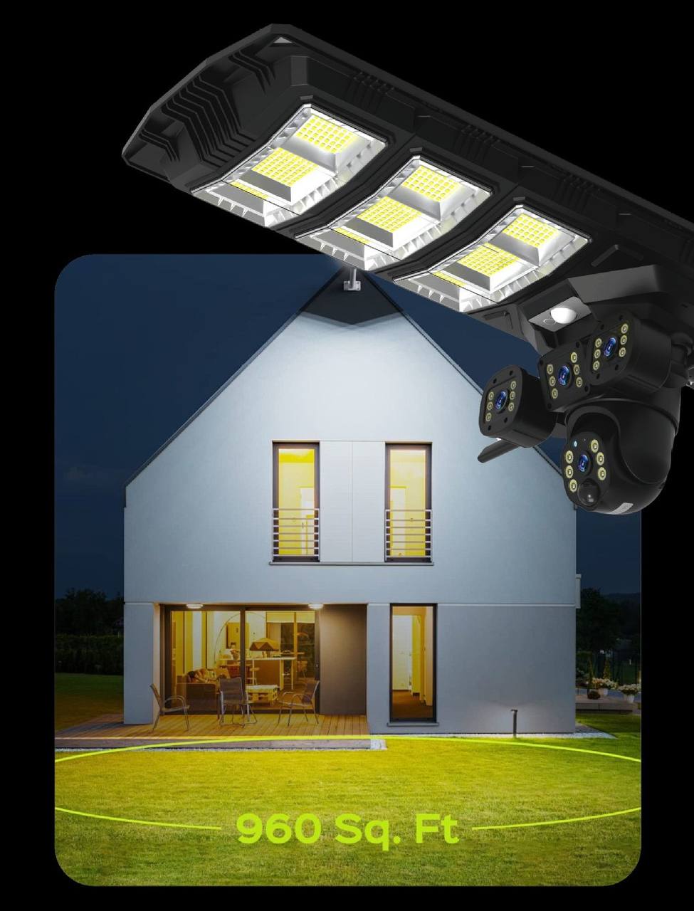 Caméra de Surveillance Solaire 4G 360° avec Éclairage LED Puissant – Sécurité Intelligente Jour &amp; Nuit