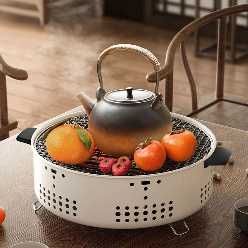 Barbecue Charbon Portable avec Support – Grill Compact pour Camping, Jardin et Pique-Nique