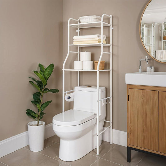 Étagère de Rangement au-Dessus des Toilettes – Organisateur Salle de Bain Gain de Place