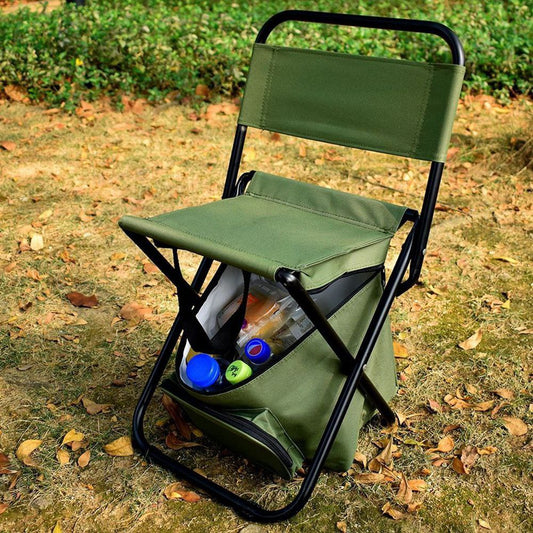 Chaise de Camping Pliable avec Sac Isotherme Intégré – Portable, Légère et Ultra Résistante