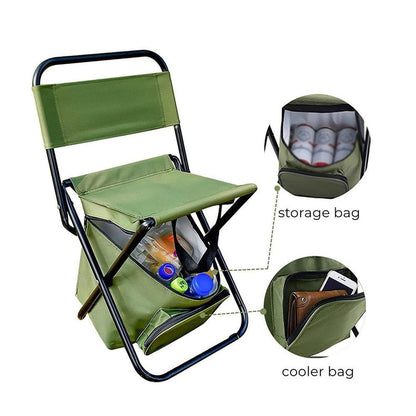 Chaise de Camping Pliable avec Sac Isotherme Intégré – Portable, Légère et Ultra Résistante