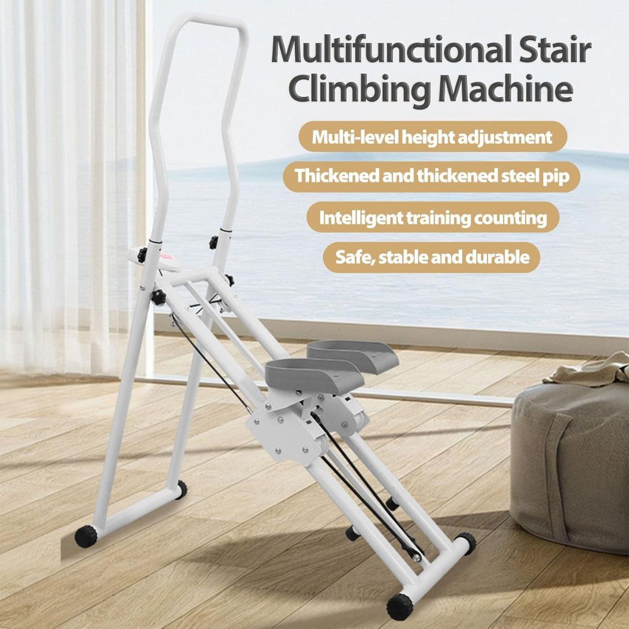 Stepper Fitness Pliable avec Compteur – Machine Escalier Maison pour Perte de Poids & Cardio