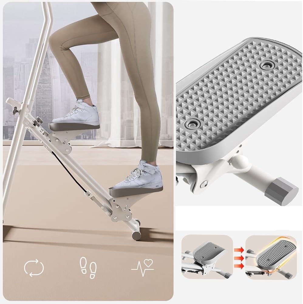 Stepper Fitness Pliable avec Compteur – Machine Escalier Maison pour Perte de Poids & Cardio