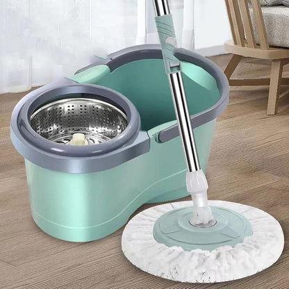 Kit de Serpillière Rotative avec Seau – Nettoyage Rapide, Sans Effort et Ultra Efficace