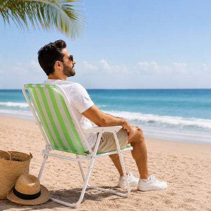 Chaise d’été pratique pour plage & sorties – légère, confortable et facile à transporter