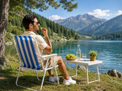 Chaise d’été pratique pour plage & sorties – légère, confortable et facile à transporter