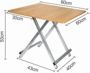 Table Pliante Multifonctionnelle en Bois – Compacte, Pratique et Élégante