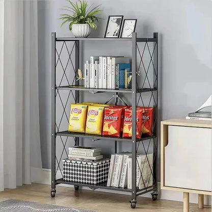 Étagère de Rangement Pliable pour Bureau et Cuisine – Solution de Stockage Pratique et Élégante